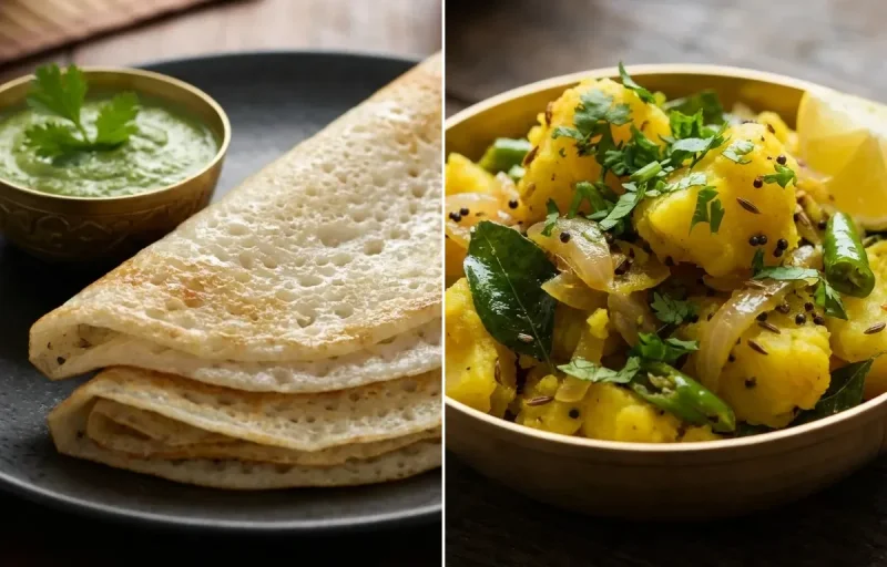 Ghavan with Batata Bhaji