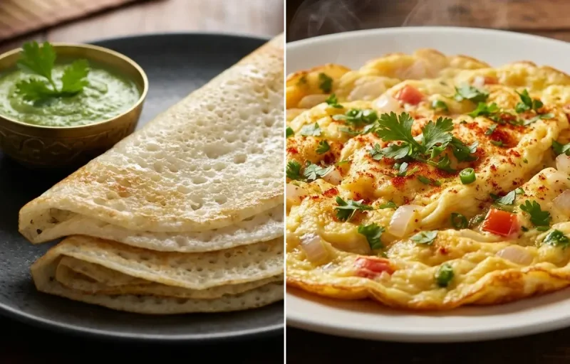 Ghavan with Masala Omelette