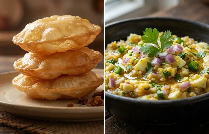 Ghila Pitha with Egg Pitika