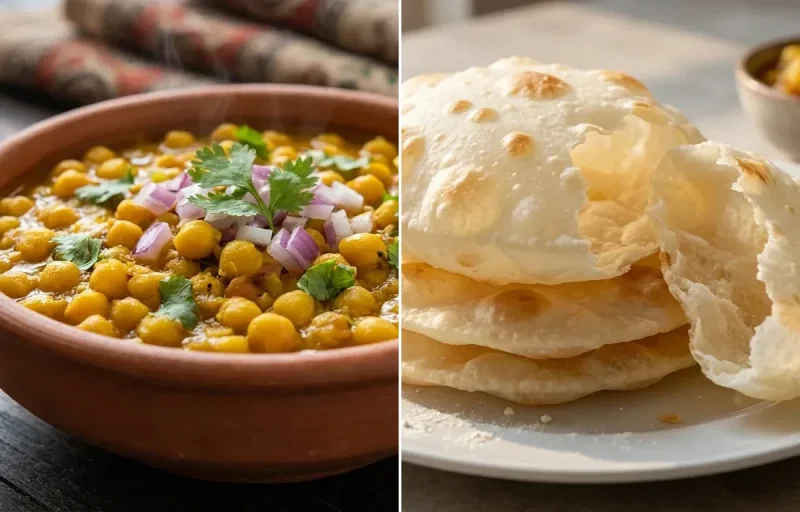 Ghugni with Bengali Luchi