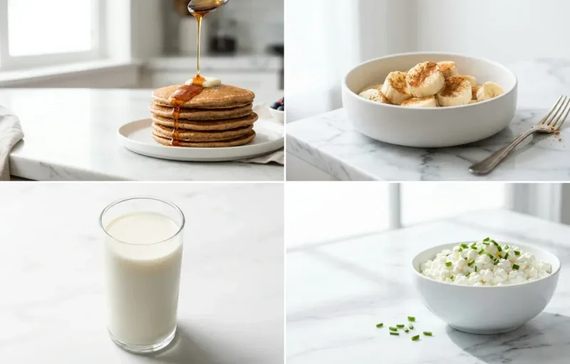 Glass of Milk with Sliced Banana
