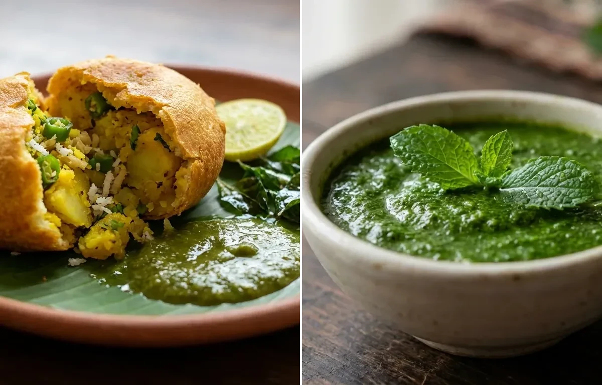 Goan Batata Vada with Mint Chutney