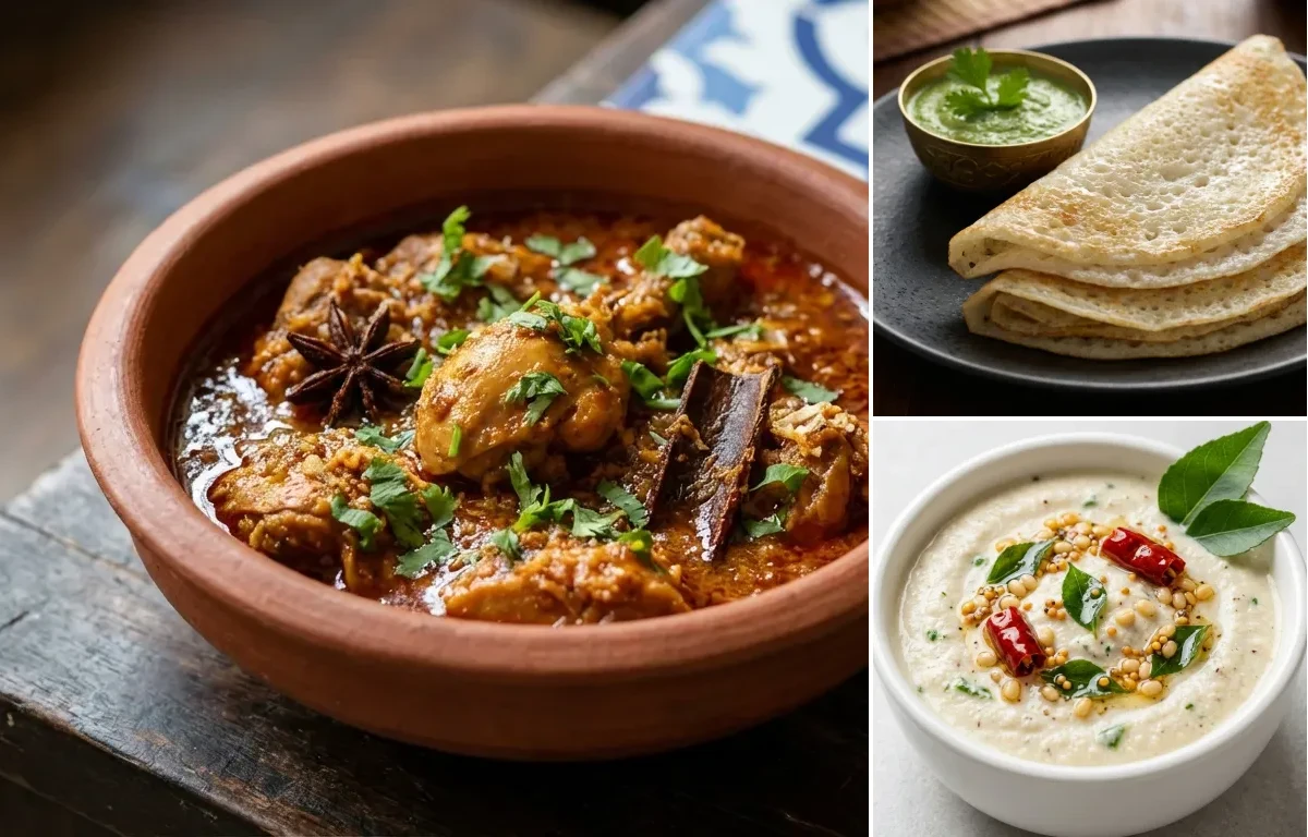 Goan Chicken Sagoti with Ghavan and Coconut Chutney