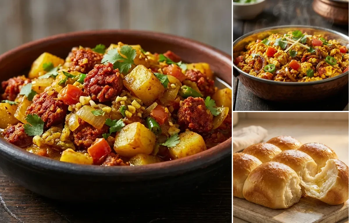 Goan Chorizo Fry with Anda Bhurji and Ladi Pav