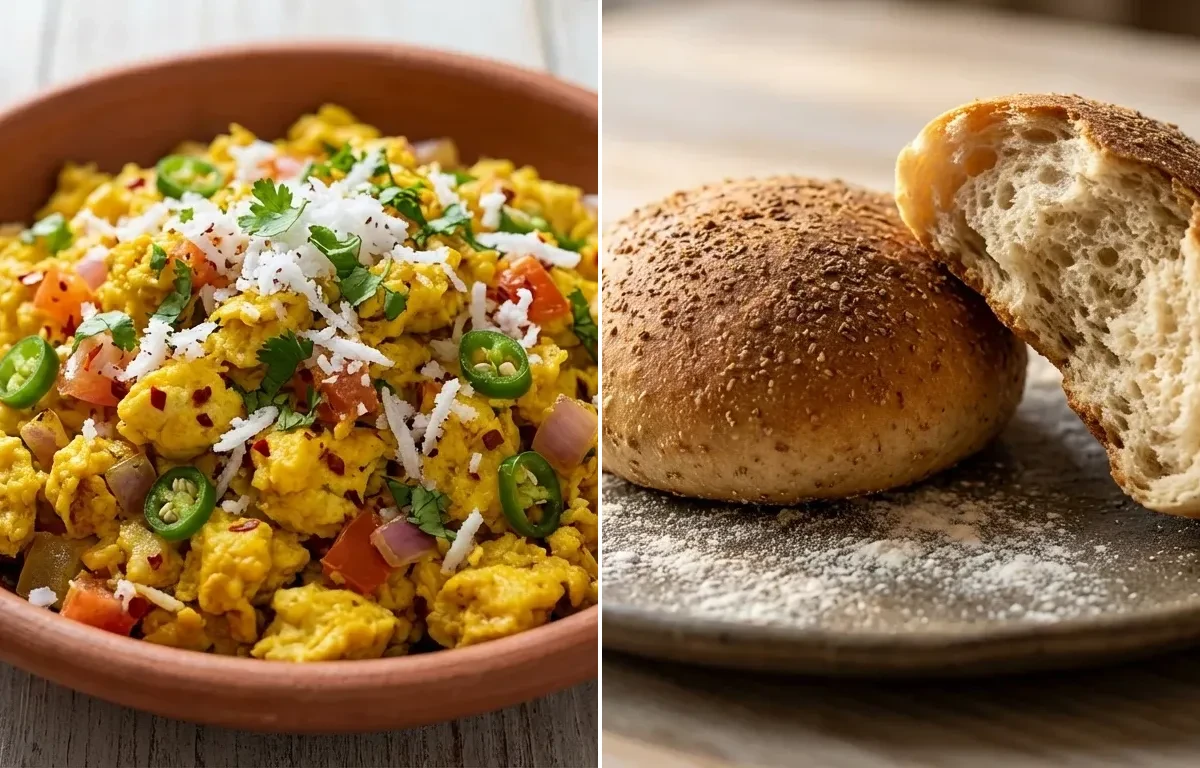 Goan Egg Bhurji with Goan Poi