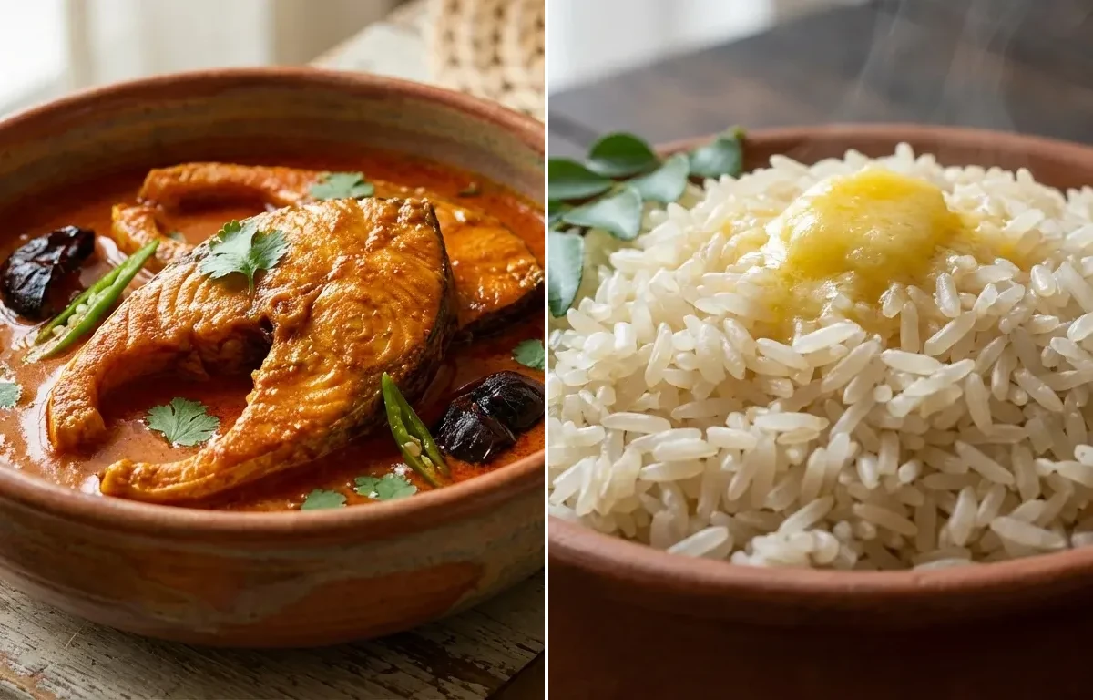 Goan Fish Curry with Ukda Tandul