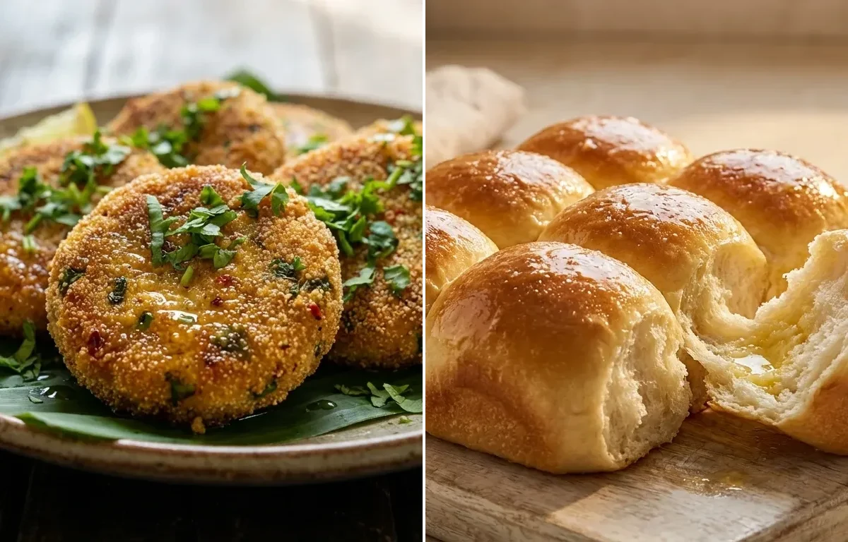 Goan Fish Cutlets with Ladi Pav