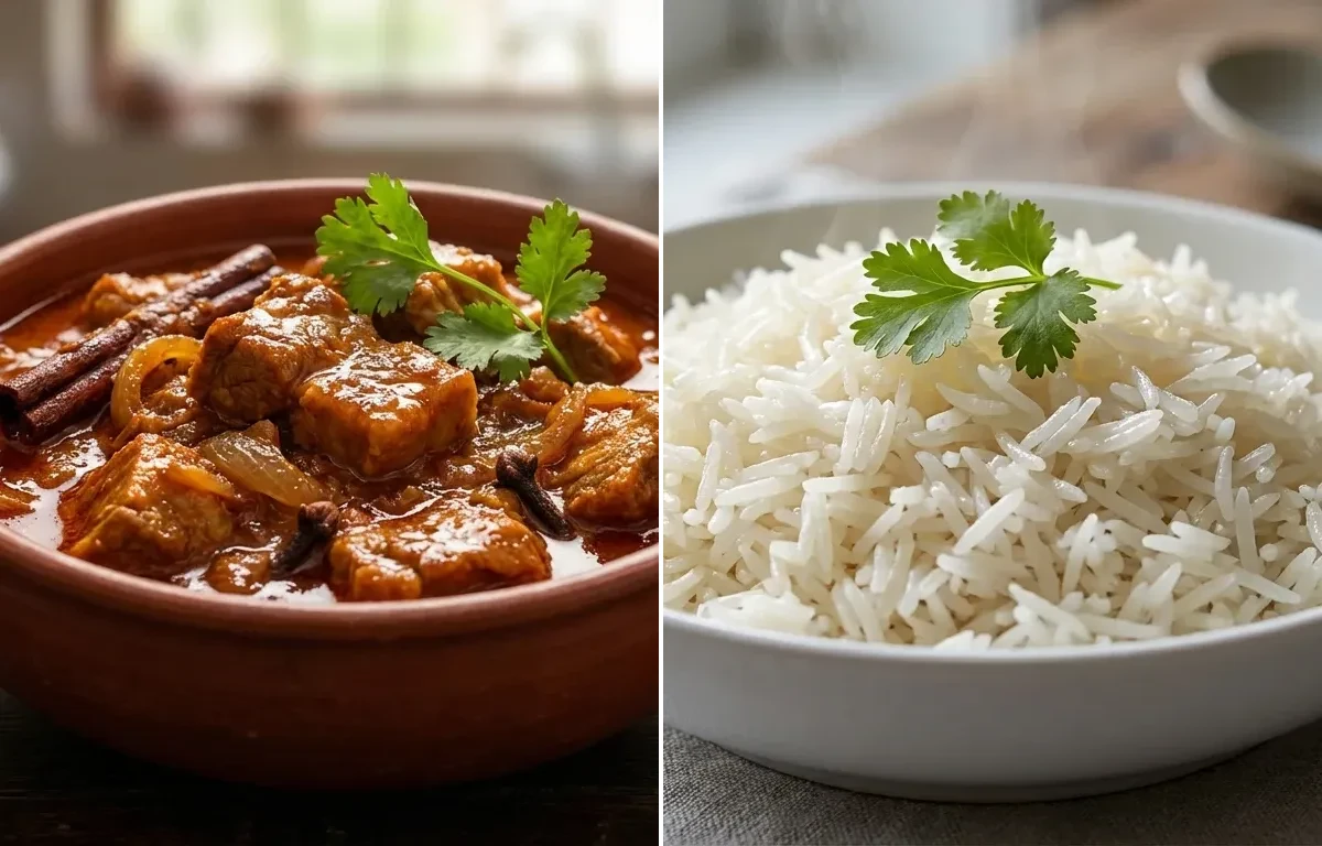 Goan Pork Indad with Boiled Rice