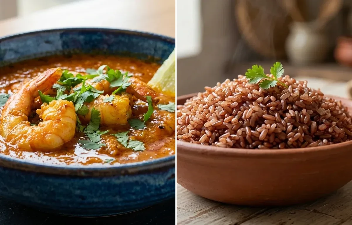 Goan Prawn Xec Xec with Goan Red Rice