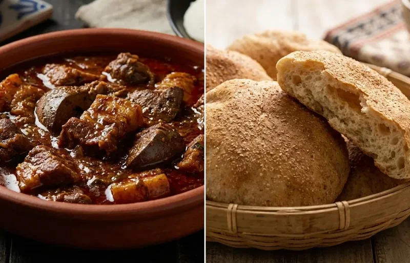 Goan Sorpotel with Goan Poee Bread