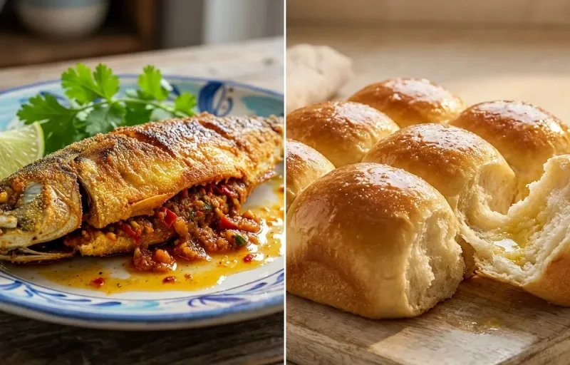 Goan Stuffed Mackerel with Ladi Pav