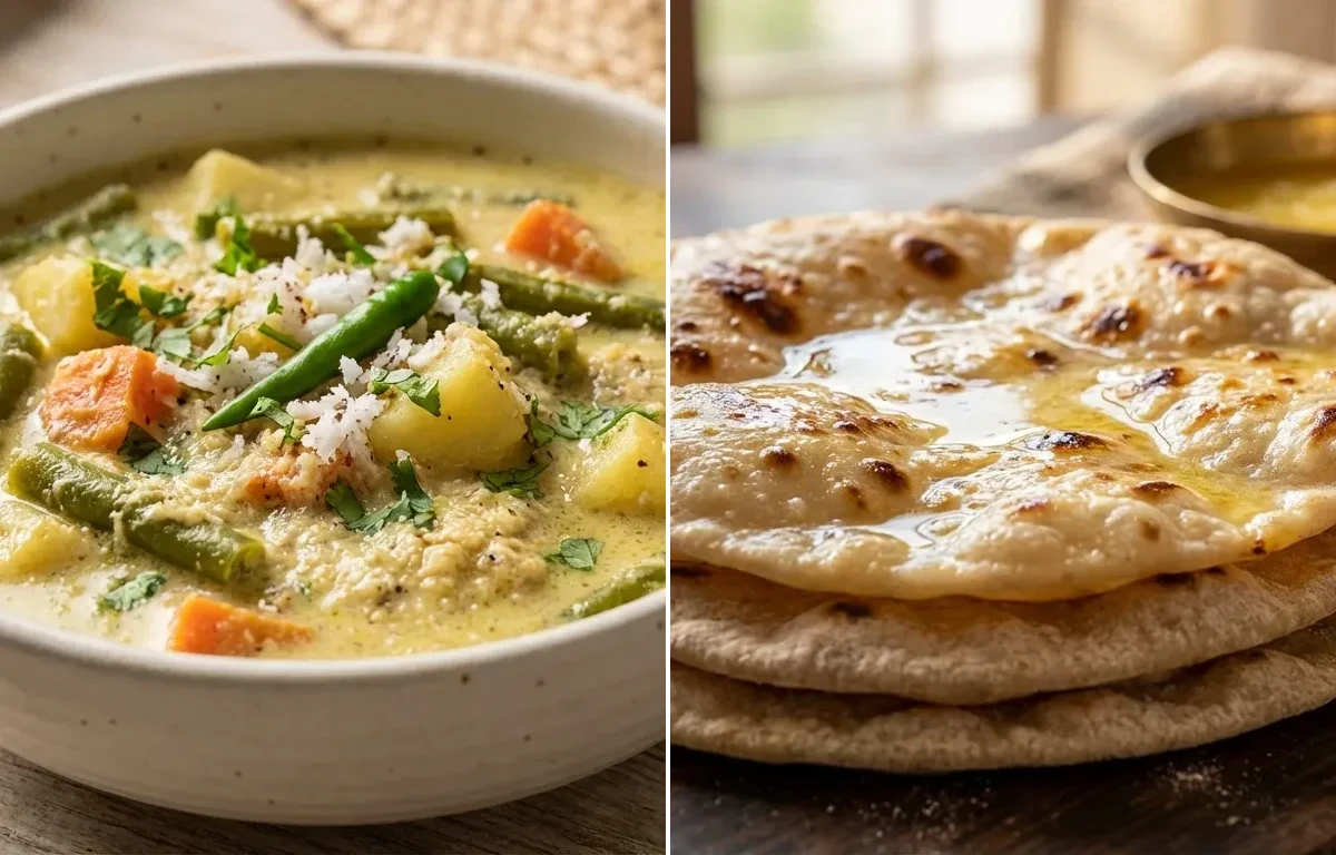Goan Vegetable Kurma with Chapati