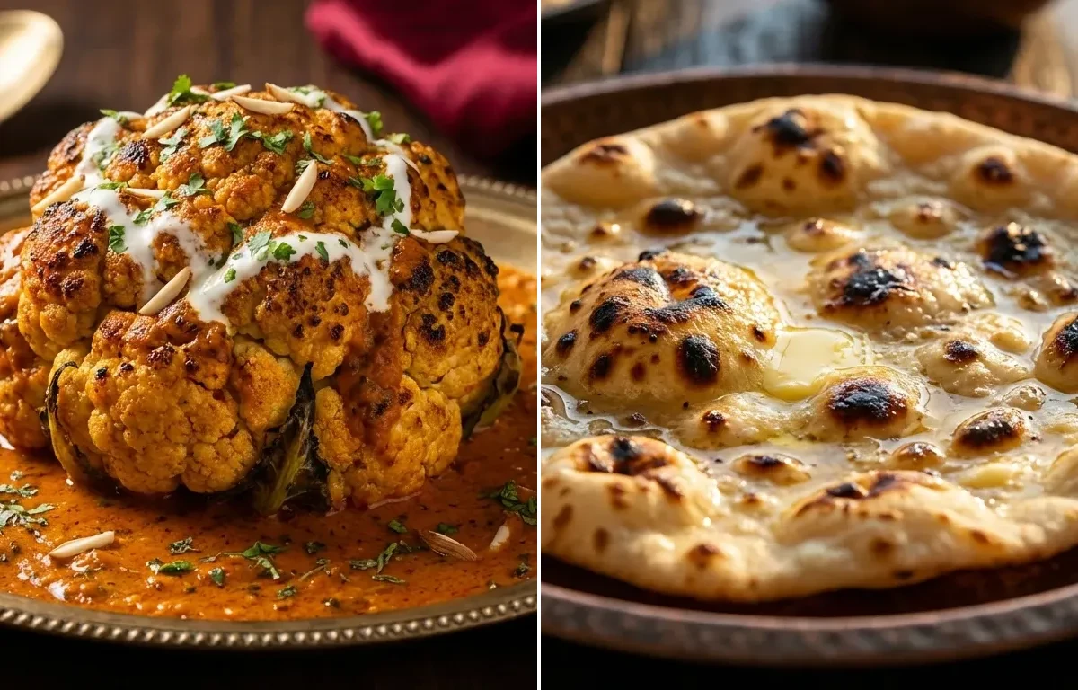 Gobi Musallam with Tandoori Roti