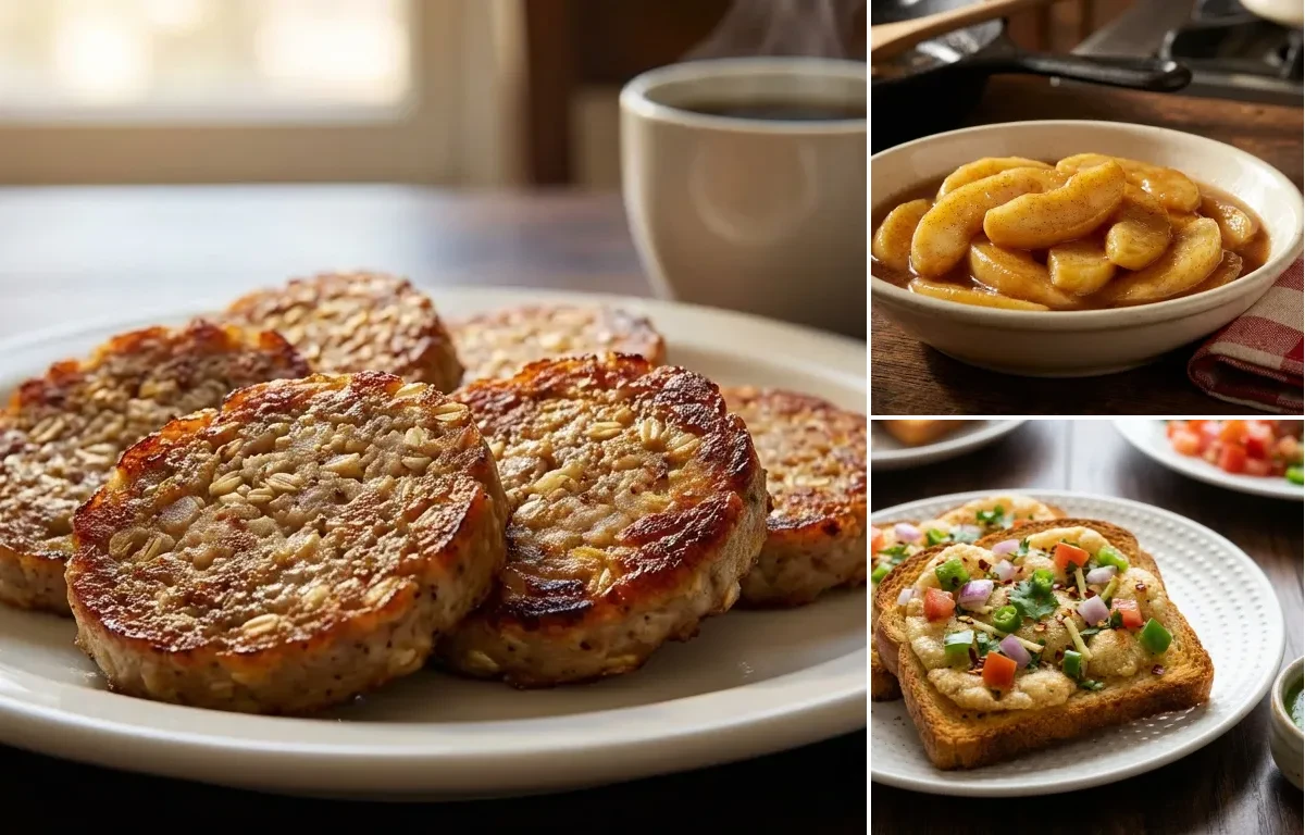 Goetta with Fried Apples and Suji Toast