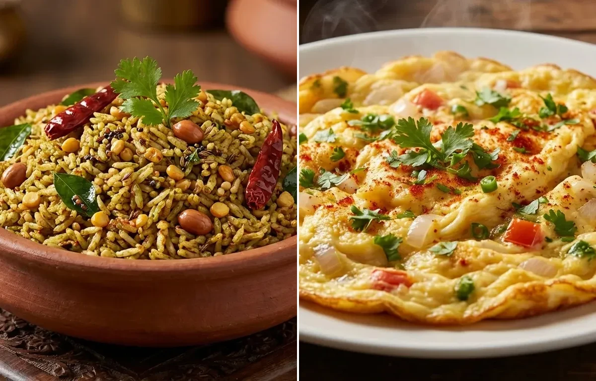 Gongura Rice with Masala Omelette