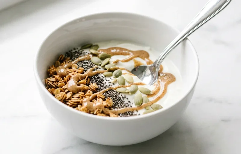Greek Yogurt Bowl + Granola + Seeds