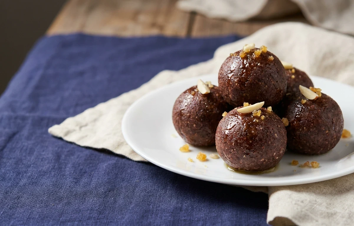Greek Yogurt with Banana with Ragi Laddu