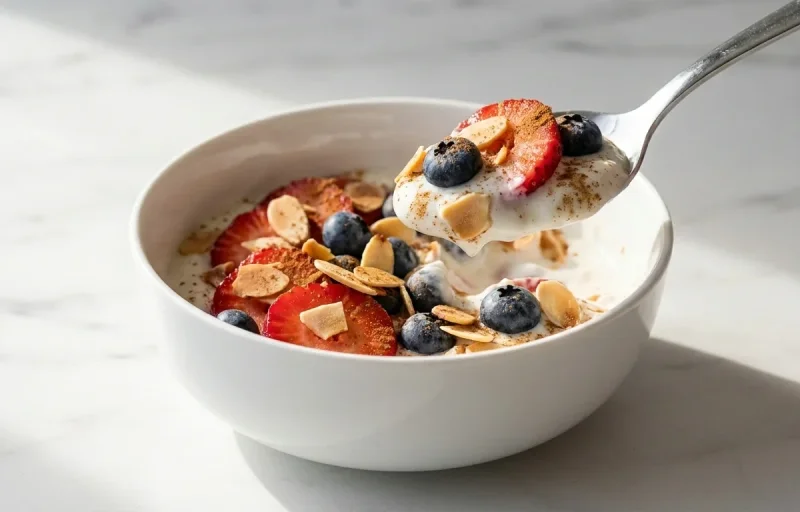 Greek Yogurt with Berries and Almonds