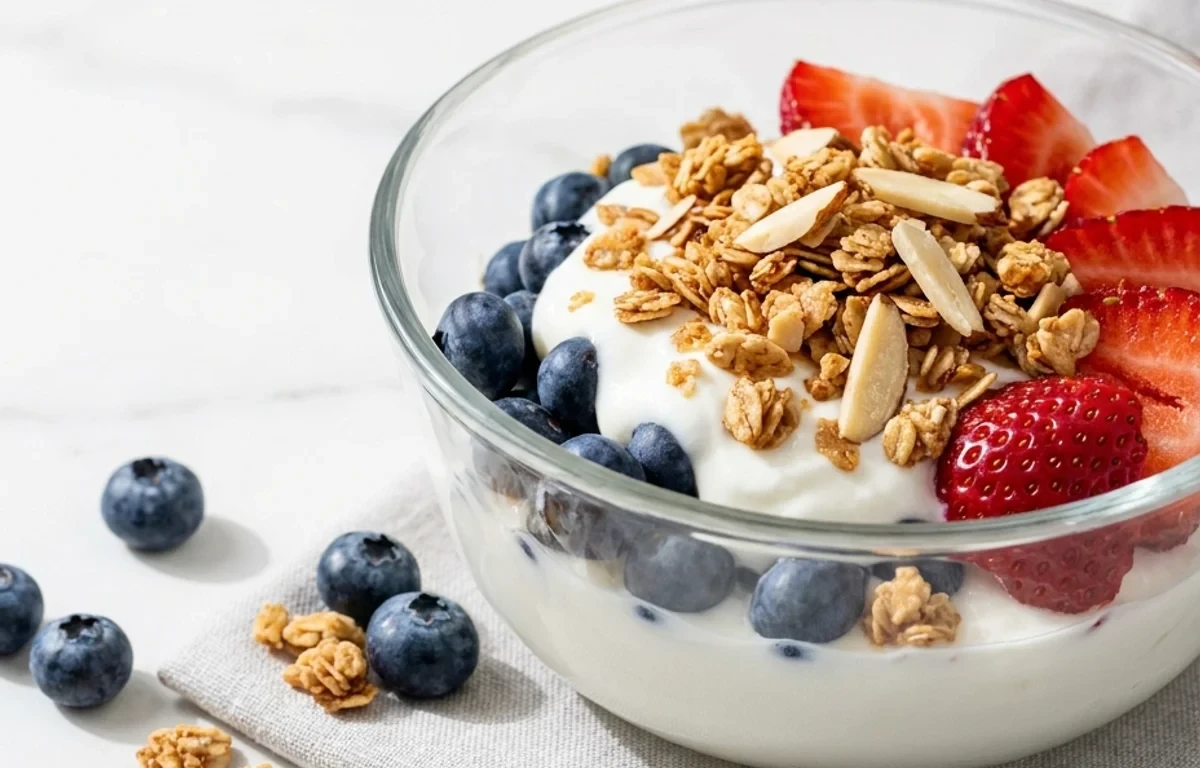 Greek Yogurt with Berries and Granola