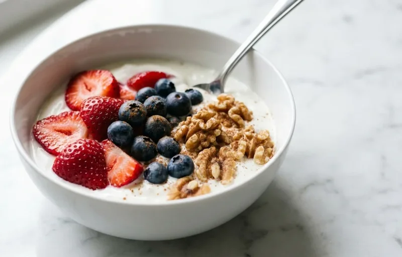 Greek Yogurt with Berries and Walnuts NAFLD Fatty Liver