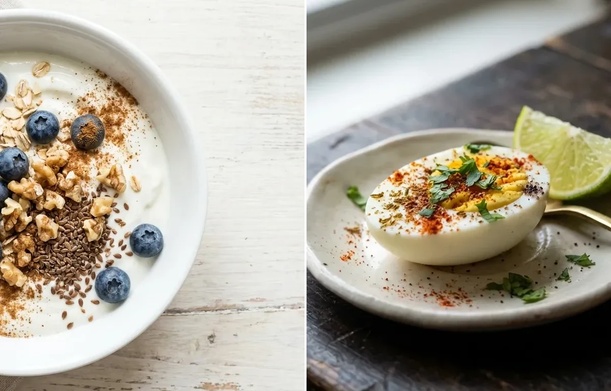 Greek Yogurt with Berries Chia and Walnuts PCOS