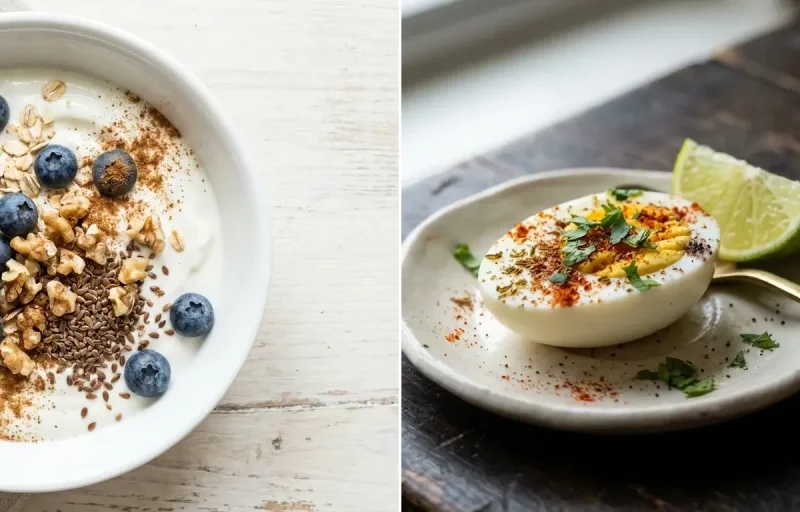 Greek Yogurt with Berries Chia and Walnuts PCOS