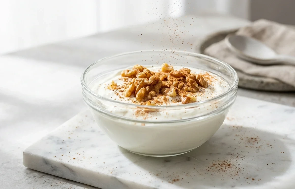 Greek Yogurt with Walnuts and Cinnamon