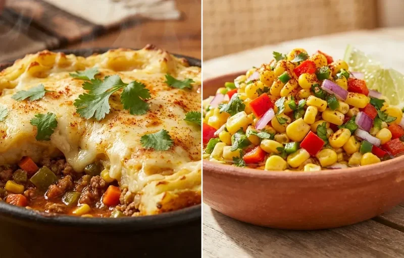 Green Chile Shepherd's Pie with Corn Topping
