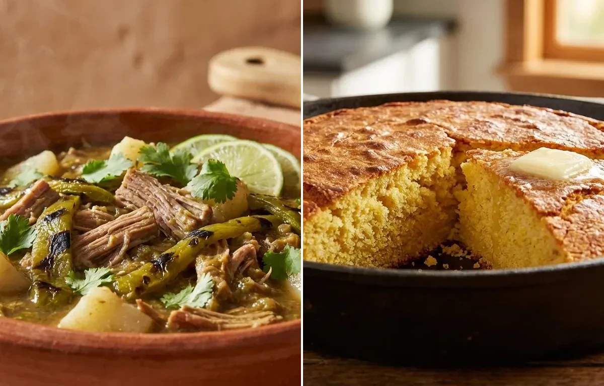 Green Chile Stew with Cornbread