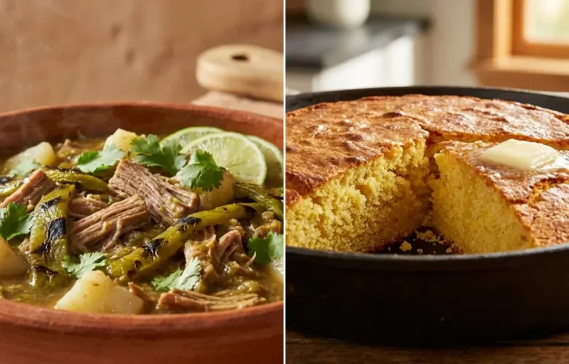 Green Chile Stew with Cornbread
