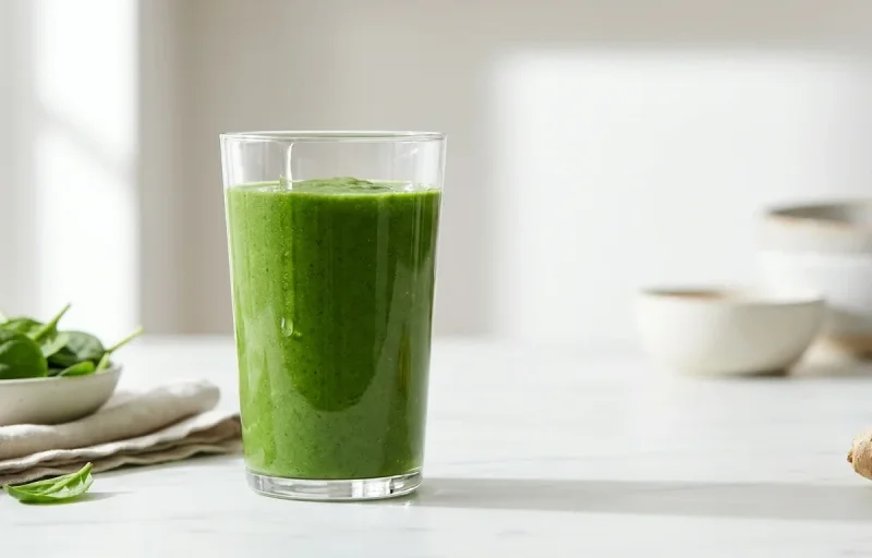 Green Smoothie with Spinach and Ginger