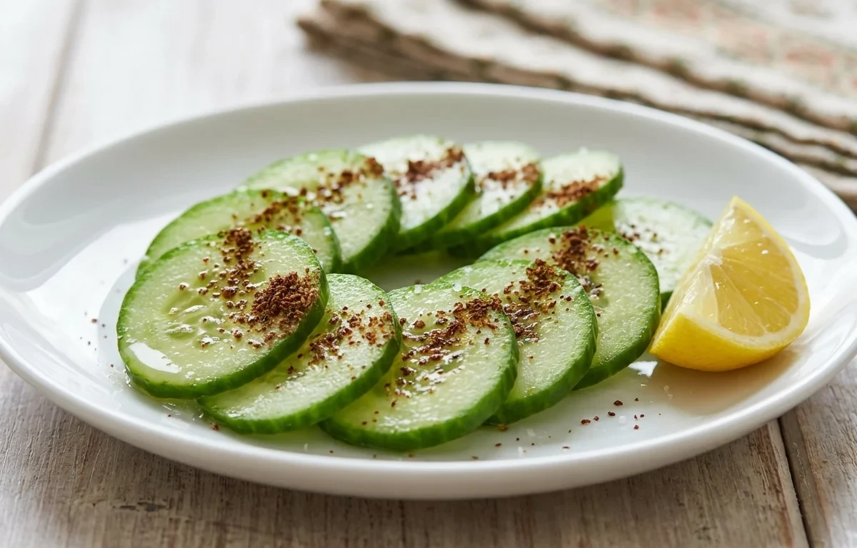 Grilled Shrimp Salad with Quinoa and Cucumber Slices
