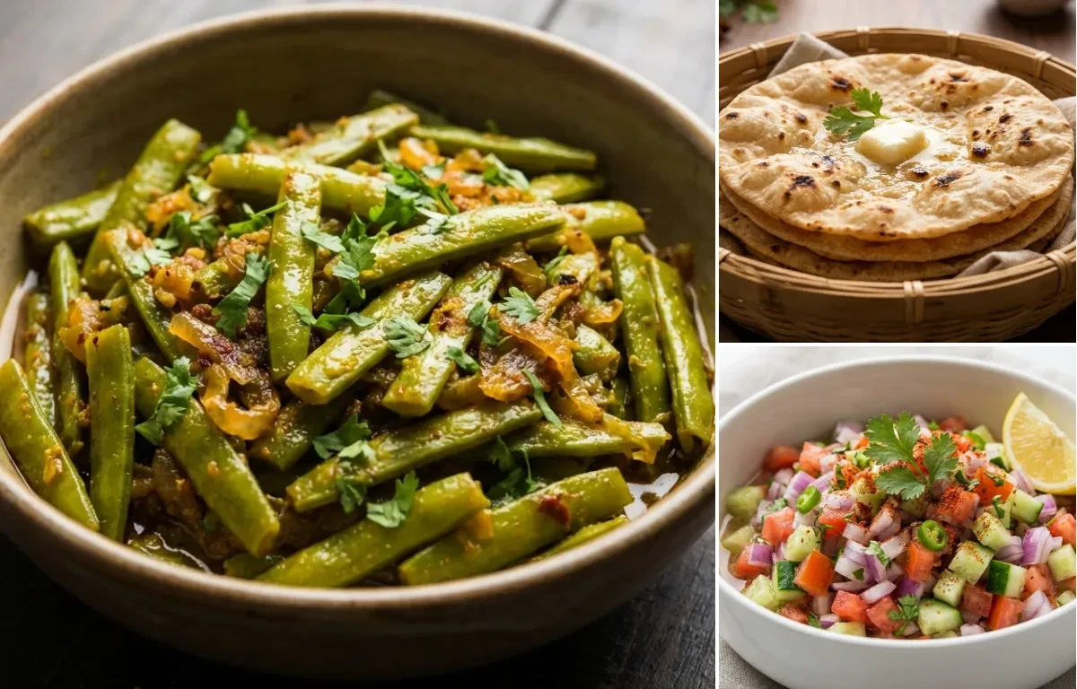 Guar Fali Sabzi with Roti