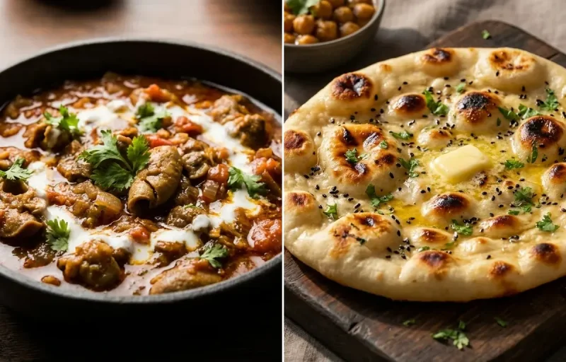 Gurda Kapoora Masala with Kulcha