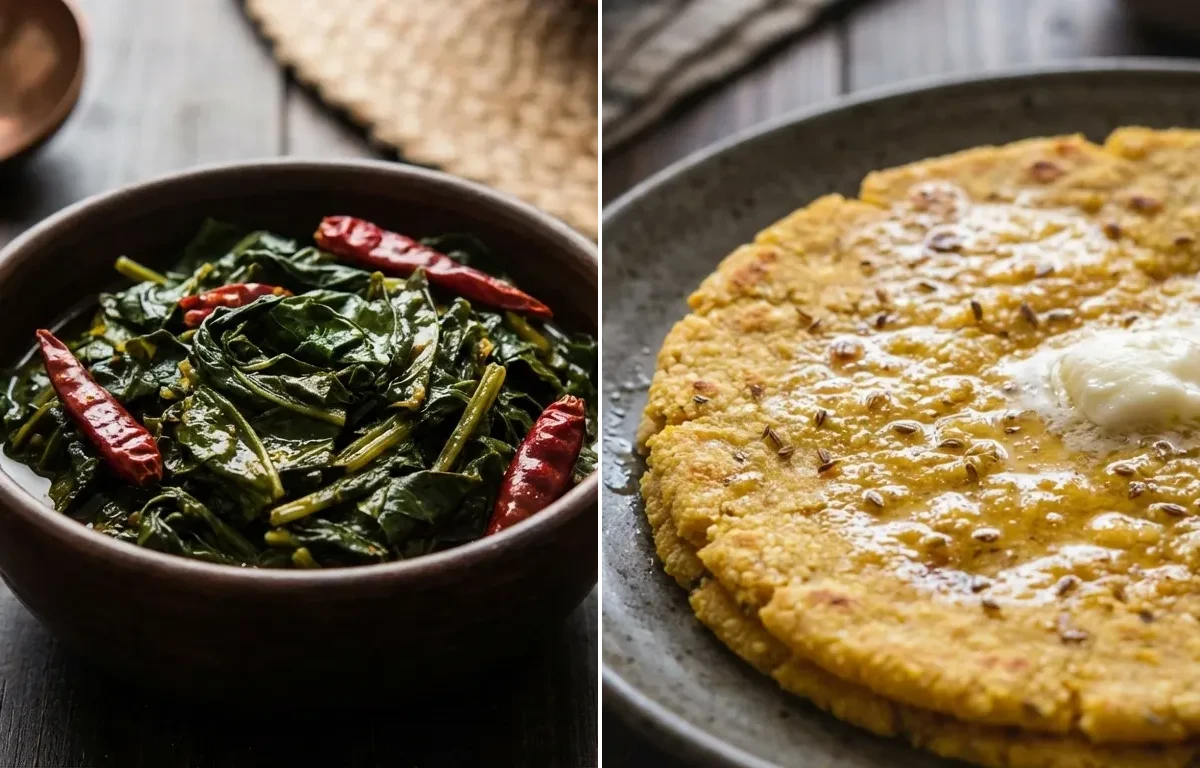 Haak Saag with Makki di Roti