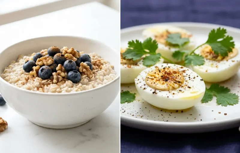 Oats with Berries with Black Coffee