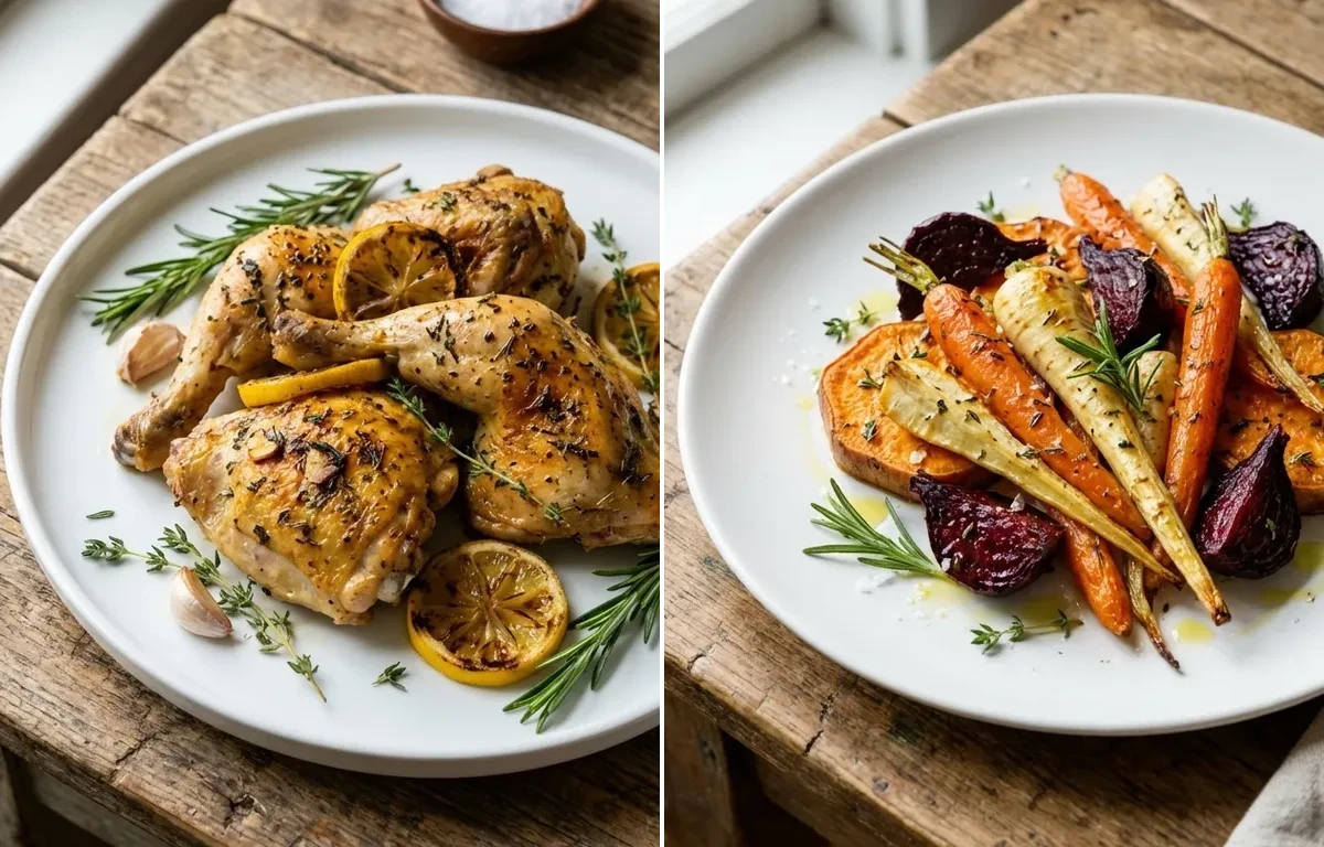 Herb-Roasted Chicken with Roasted Root Vegetables