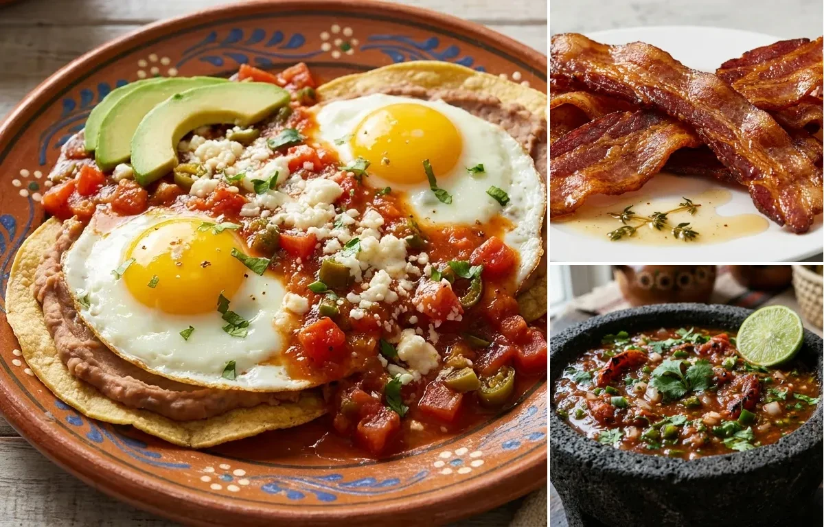 Huevos Rancheros with Pan-Fried Bacon and Restaurant-Style Salsa