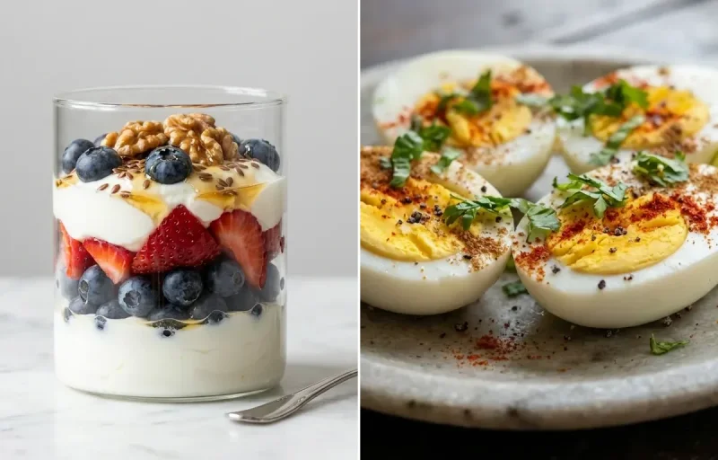 Hung Curd Jar with Boiled Eggs