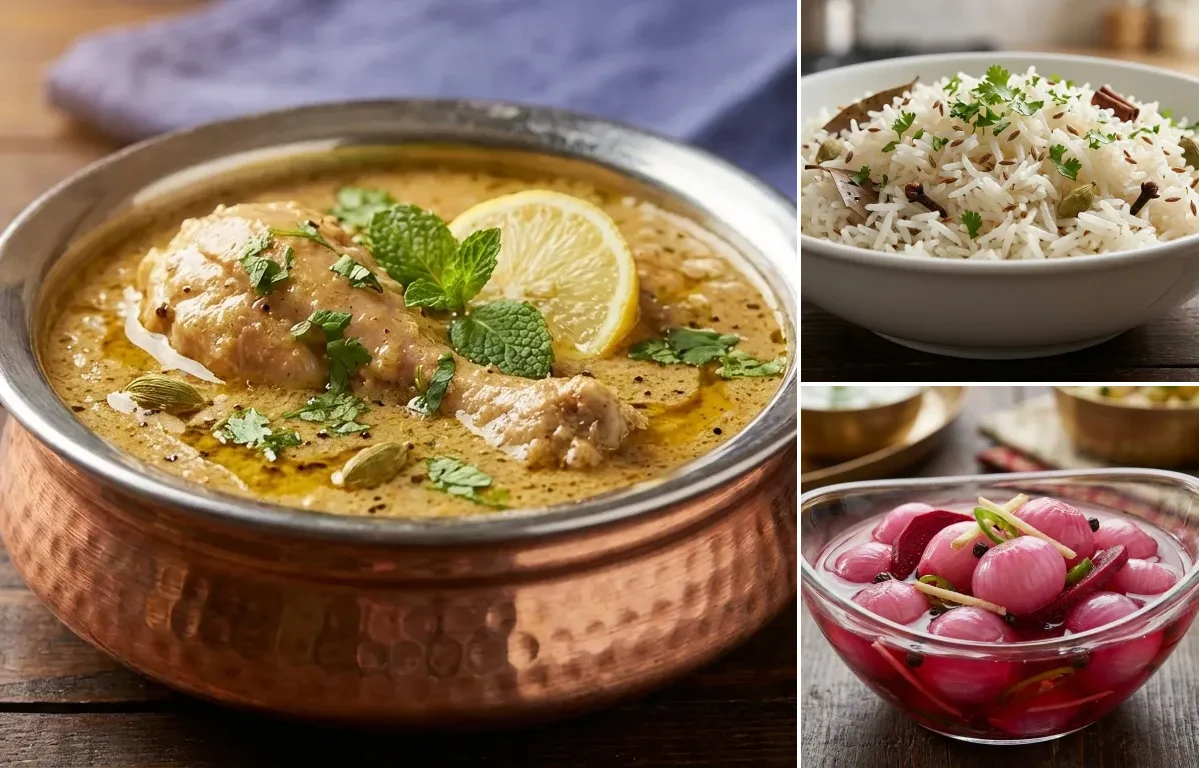 Hyderabadi Chicken Korma with Sirke Wale Pyaaz