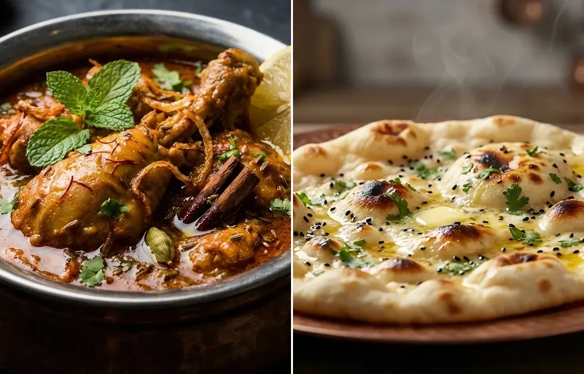 Hyderabadi Dum ka Murgh with Butter Naan