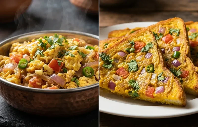 Hyderabadi Khagina with Tawa Bread Toast