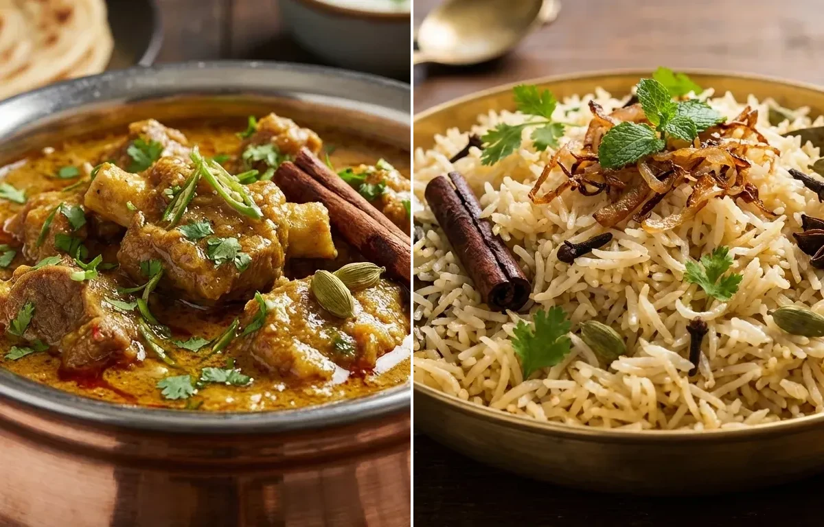 Hyderabadi Mutton Korma with Bagara Rice
