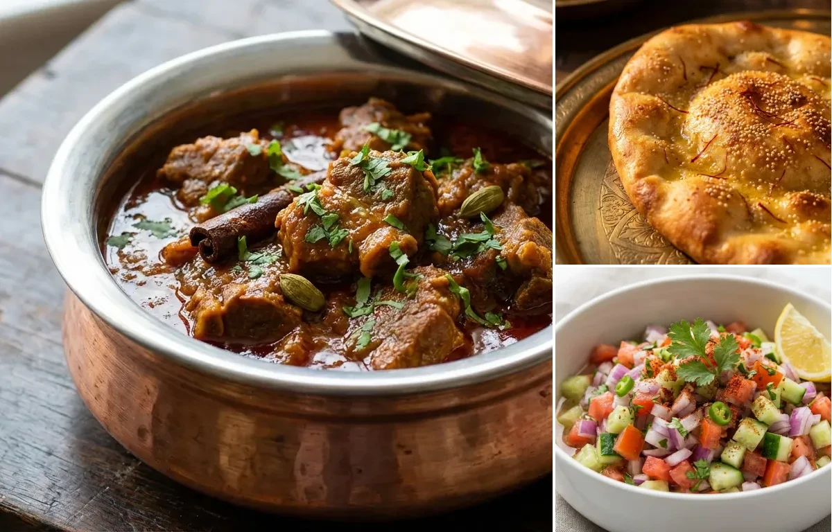 Hyderabadi Mutton Rogan Josh with Taftan