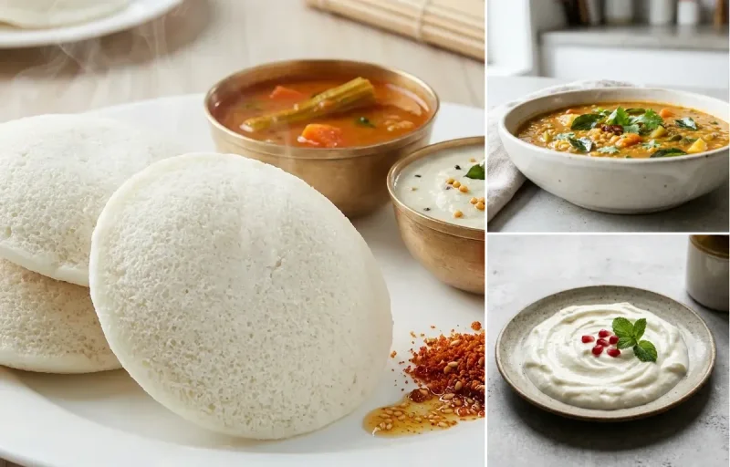Idli + Sambar + Curd