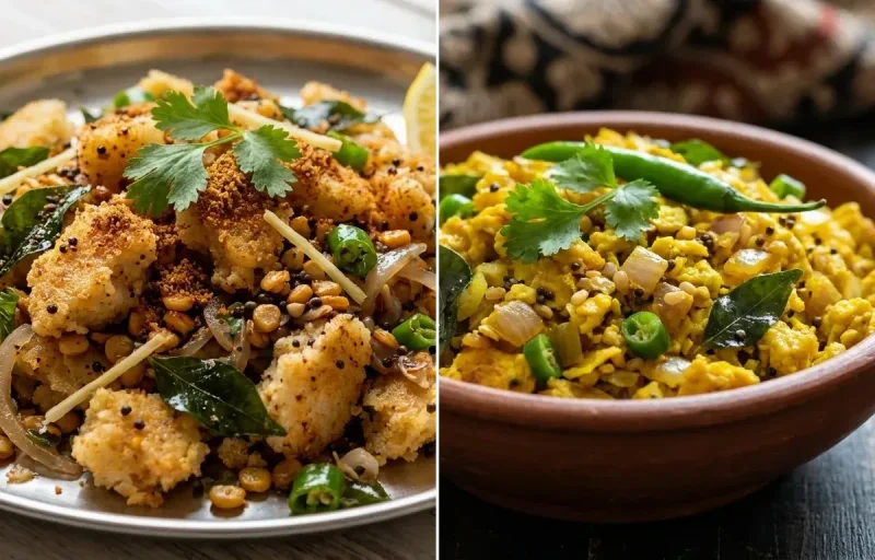 Idli Upma with Kodi Guddu Porutu