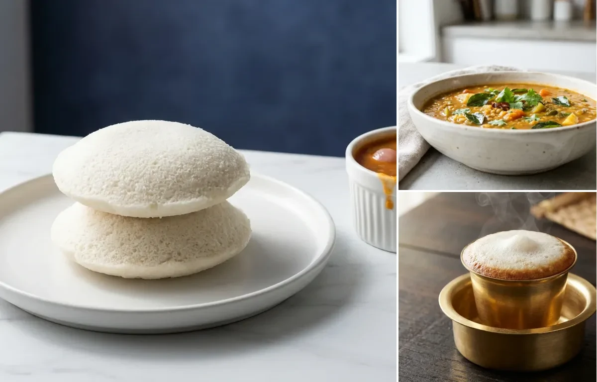 Idli with Sambar with Coconut Chutney with Filter Coffee