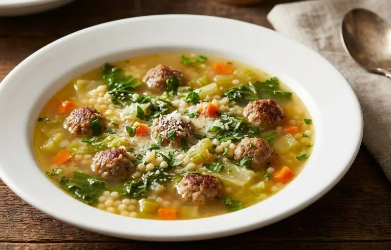 Italian Wedding Soup with Baby Carrots With Hummus and Ricotta Berry Toast