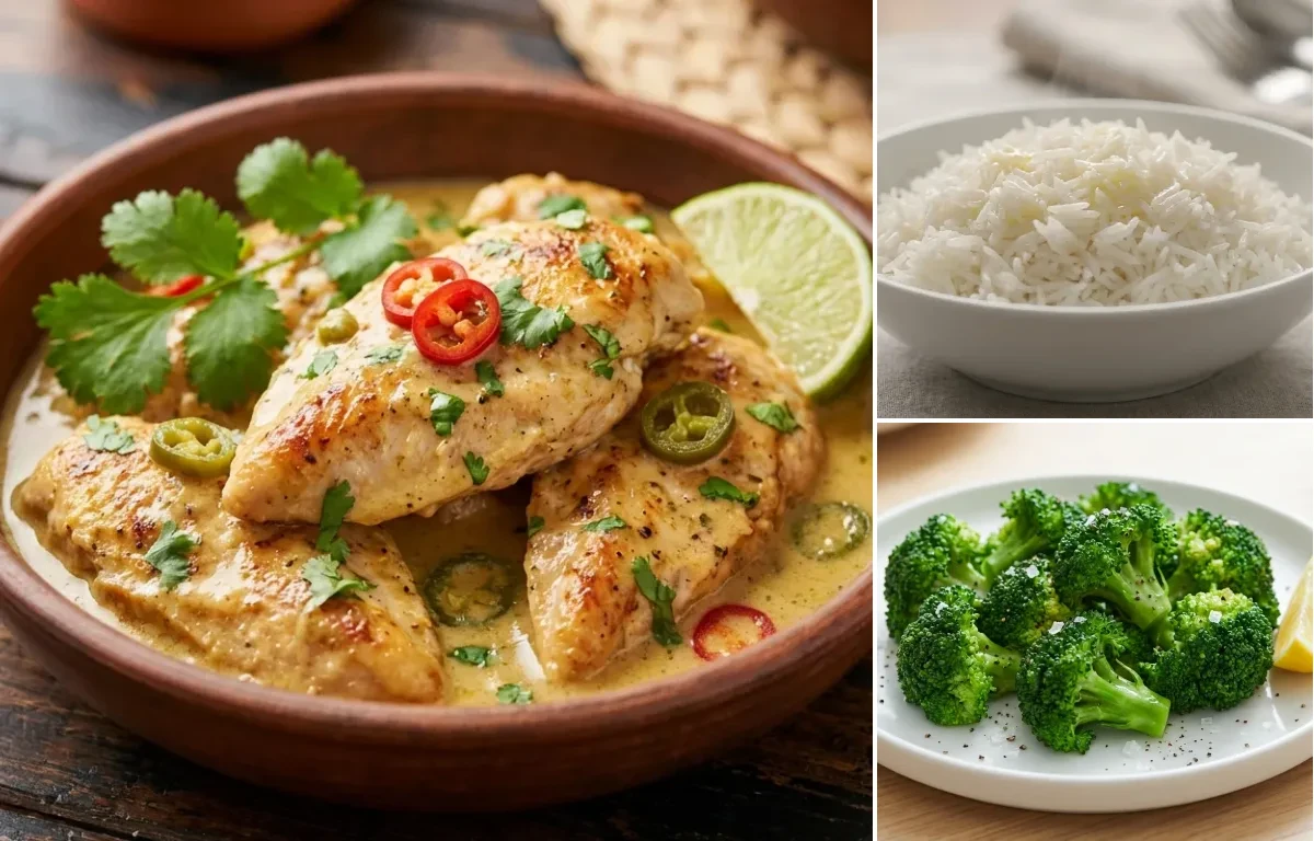 Jalapeno Chicken with Steamed Basmati Rice and Steamed Broccoli