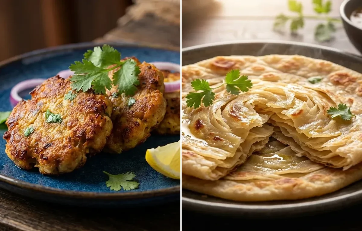 Jimikand ke Kebab with Ulte Tawa Paratha